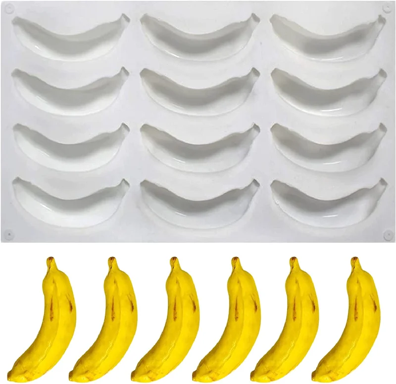 Silicone mould chocolate banana