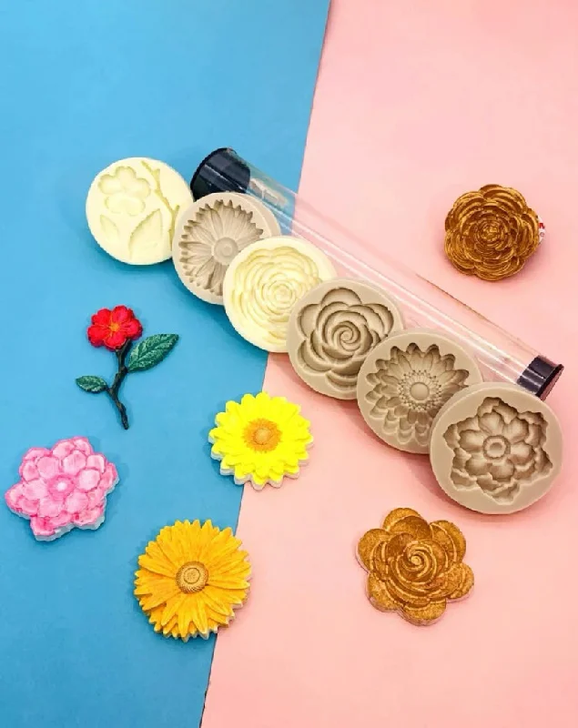 Silicone Mould Flower Set 6pcs