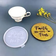 Silicone Mould Resin Coaster Faith over Fear