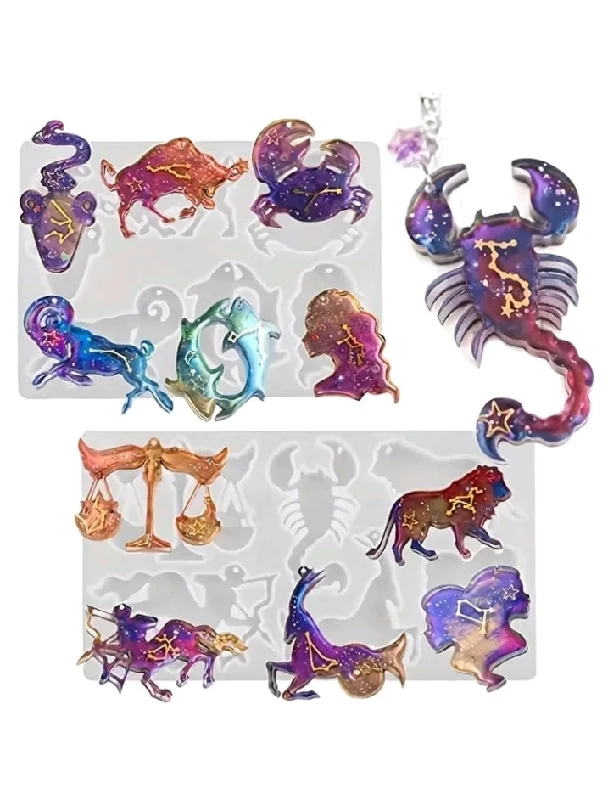 Silicone Mould Resin Constellations Animals Set