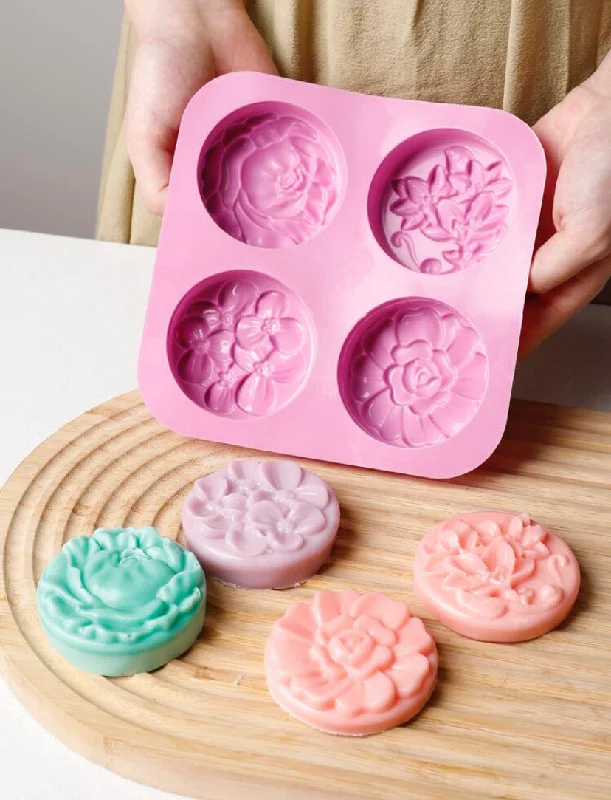 Silicone Mould Soap Flower Round