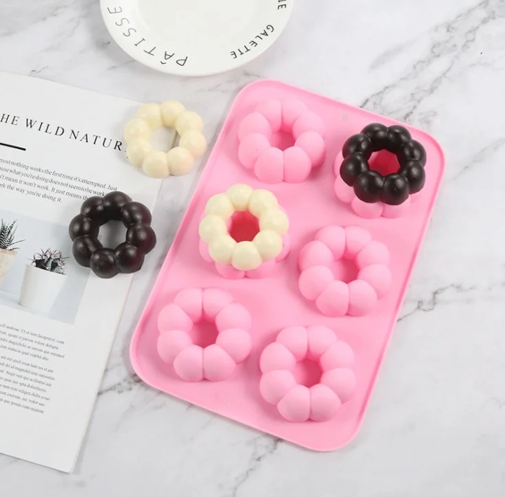 Silicone Mould Soap Donut Flowers