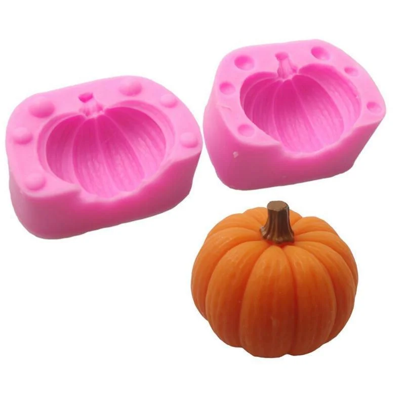 Small 3D Pumpkin silicone mould, 4x3.3x3.5cm