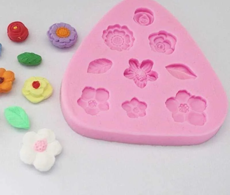 Small flowers silicone mould