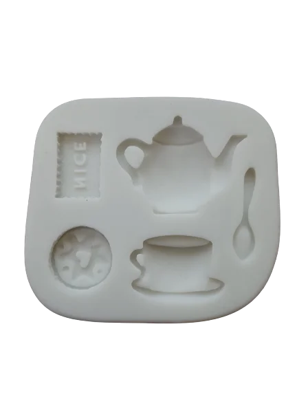 Silicone Mould Teapot Teacup and Cake Slice