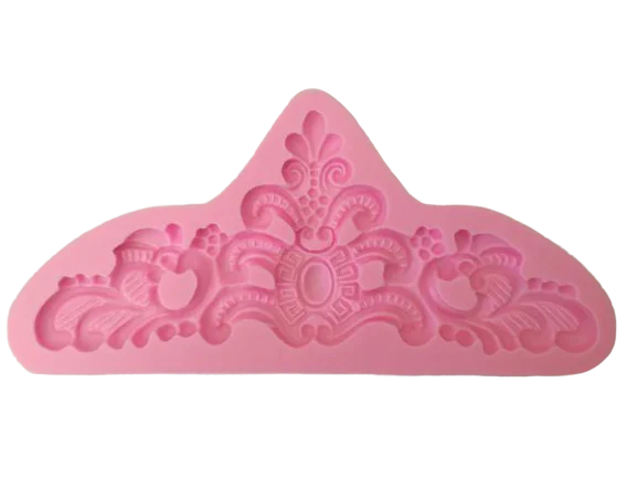 Tiara border silicone mould, 19x8.4cm