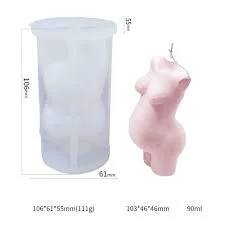 Torso pregnant lady soap/candle silicone mould