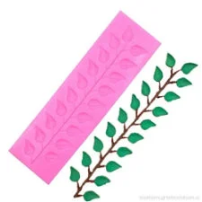 Twine leaves silicone mould, 15x3.6cm