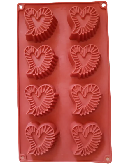 HL-9233 UU Heart Chocolate truffle soap silicone mould