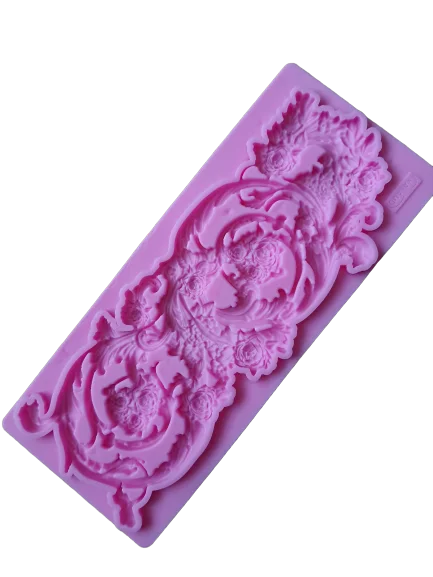 Vintage Border embellishment  sugar paste silicone mould