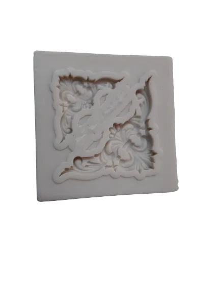 Vintage border silicone mould, size of big pattern 4x1.5cm