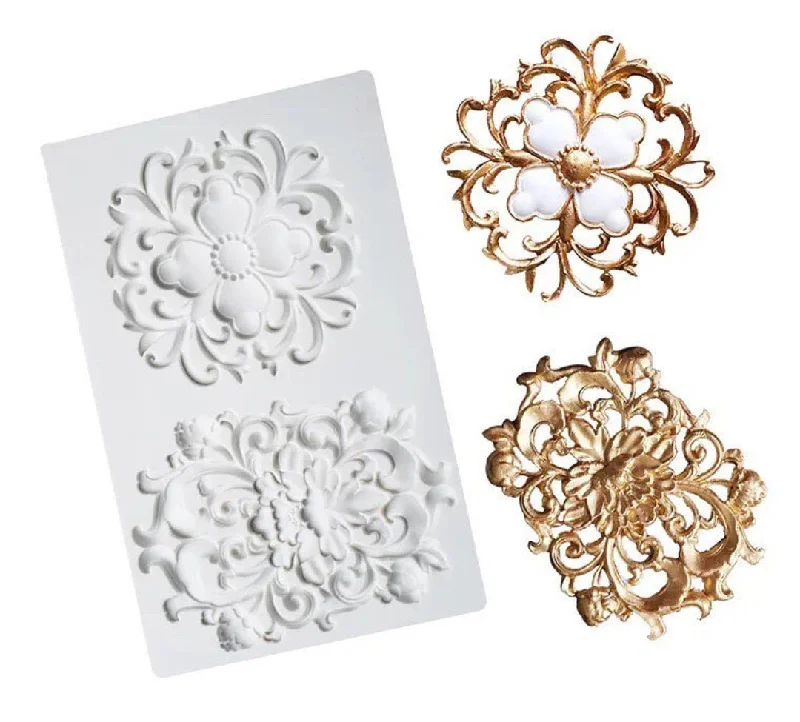 Vintage embellishment silicone mould