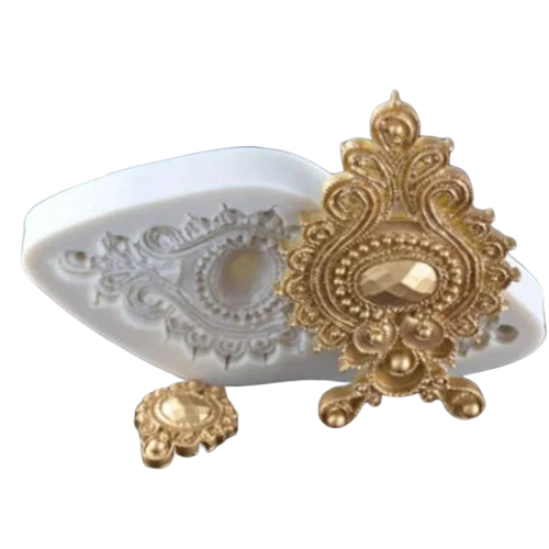 Vintage European embellishment brooch  silicone mould