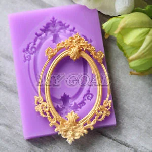 Vintage Mirror Frame silicone mould, 6.5x4.3cm