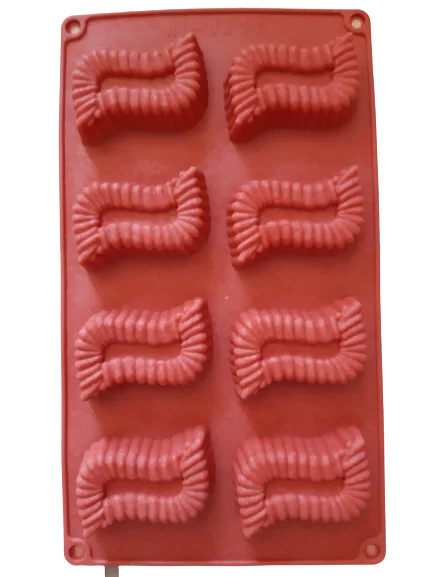 HL-9237 VV Rectangle Wavey Chocolate truffle soap silicone mould