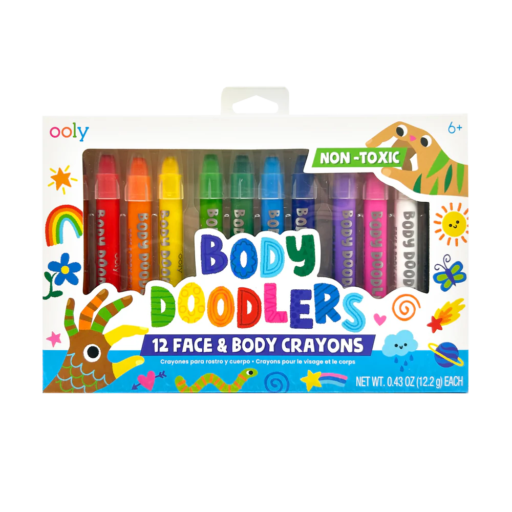 Body Doodlers - Face & Body Crayons - Set of 12 | OOLY